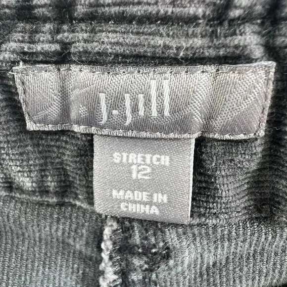 J Jill Pants Womens Size12 Corduroy Straight Leg Gray Corduroy Academia Preppy - Picture 4 of 16